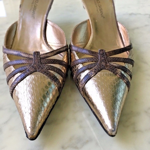 AUTHENTIC DOLCE GABBANA PHYTON AND & LIZARD MULES SZ 9- 39 - Picture 6 of 6